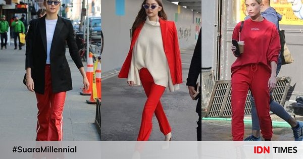 10 Cara Kenakan Outfit Celana Merah Agar Fashionable Abis