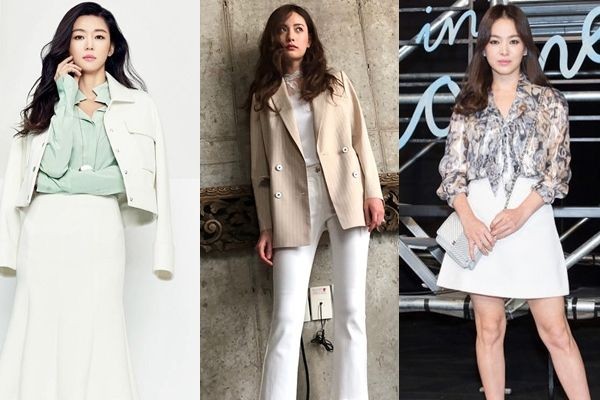 10 Gaya Mix Match Warna Putih Ala Seleb Korea Chic Buat Ke Kantor