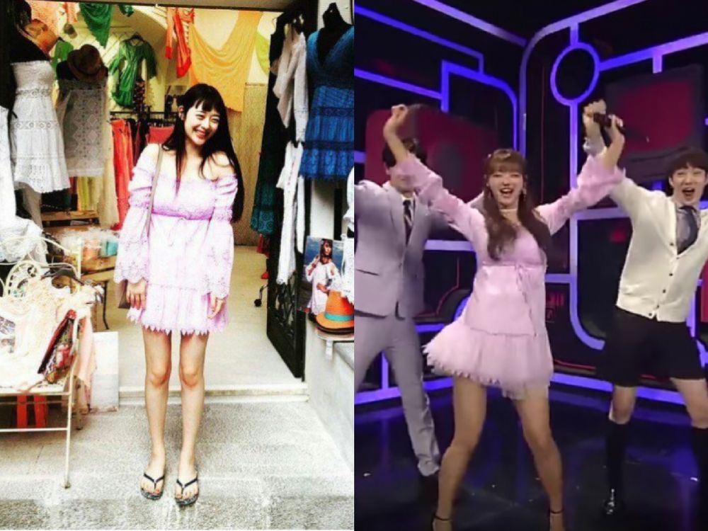 10 Momen Sulli Kembaran Outfit dengan Artis, Ada Jisoo BLACKPINK!