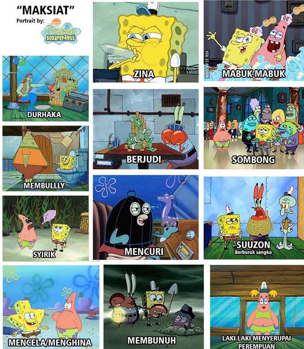 Gambar Kata Kata Lucu Spongebob Bahasa Jawa Cikimmcom