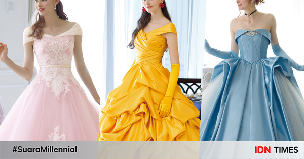 6 inspirasi gaun pernikahan ala disney princess, super cantik!