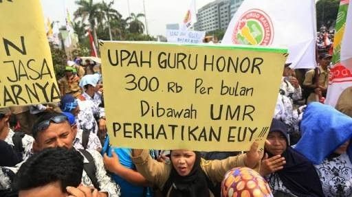 Demonstrasi, 1.504 Guru Honorer Simalungun Belum Terima Gaji 12 Bulan