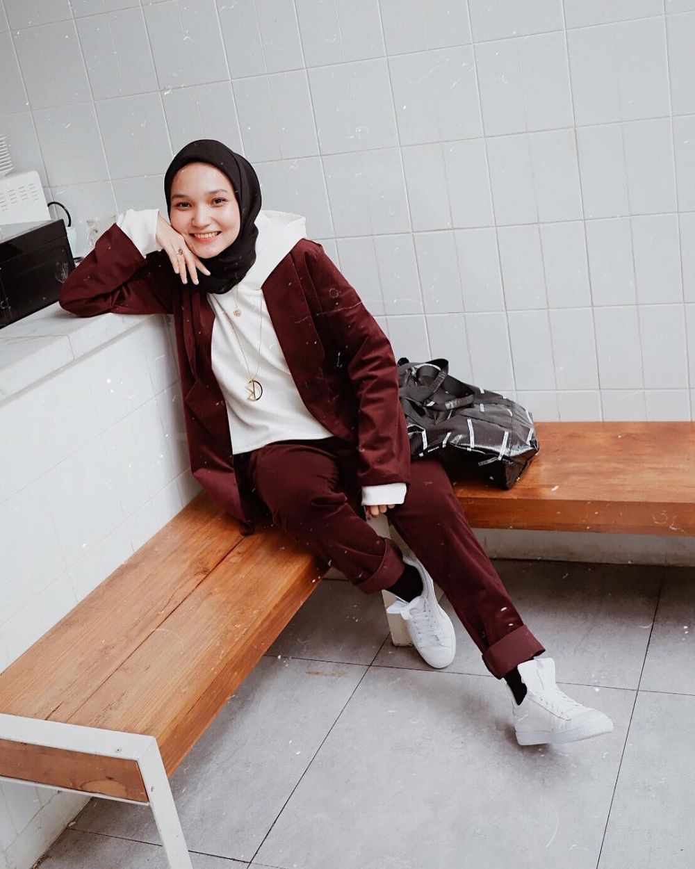 Inspirasi Mix  And Match  Blazer  Dengan Hijab  WA 