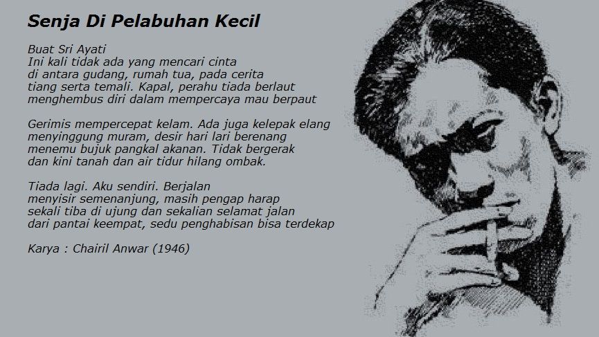 Biografi Tokoh Sastrawan Chairil Anwar Penggambar