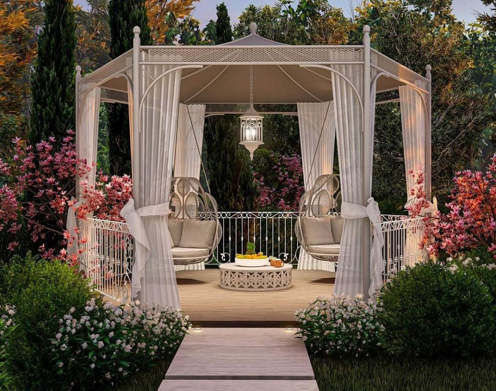 10 Inspirasi Desain Gazebo Cocok untuk Pengganti  Ruang Tamu