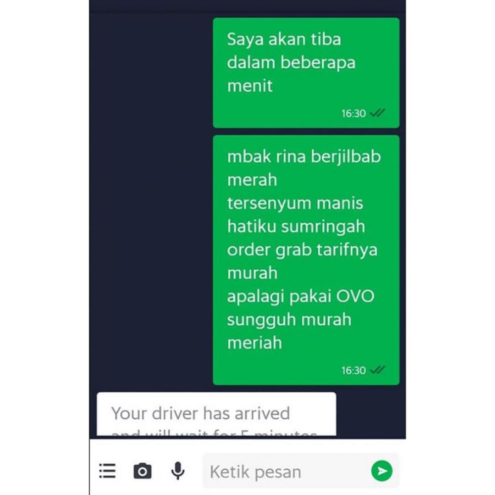 10 Chat Kocak Driver Ojol Bikin Senyum Sampai Ngakak