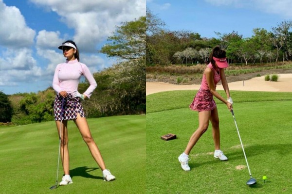 Hobi Olahraga Golf Ini 10 Gaya Memikat Farah Quinn Pamer Kaki Jenjang