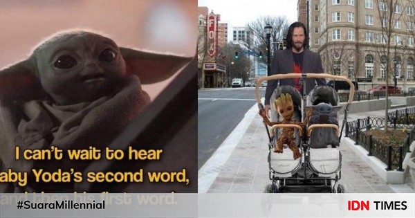 11 kumpulan meme baby yoda yang bikin gemas fans 'the mandalorian'