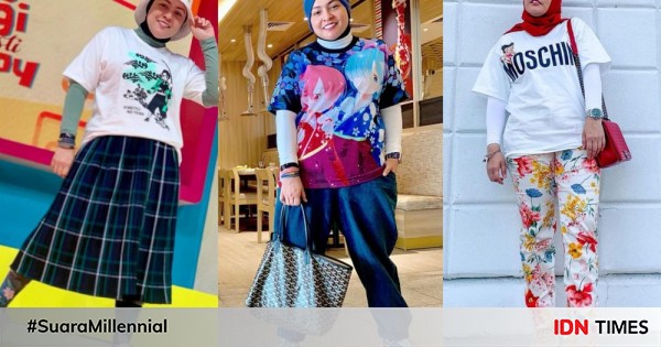 10 ide mix and match t-shirt untuk ootd hijabers ala astrid kuya