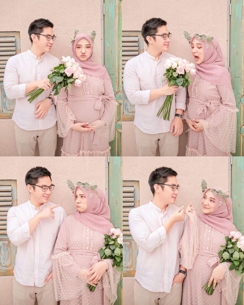 10 Inspirasi Baju Couple Muslim Ala Selebgram Ayu Indriati Dan Suami