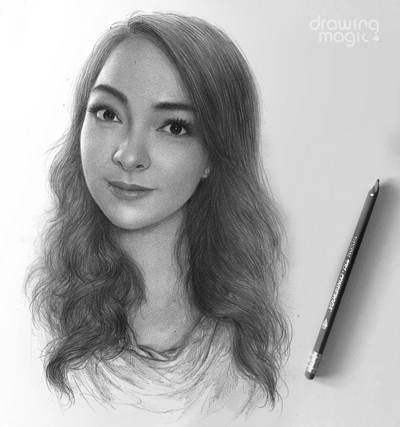 10 Potret Lukisan Wajah Kece Artis Dengan Sketsa Pensil Mirip Banget