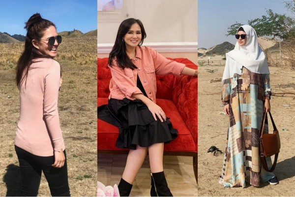 10 Inspirasi Mix and Match Outfit Simpel ala Masayu Clara, Si Ratu FTV