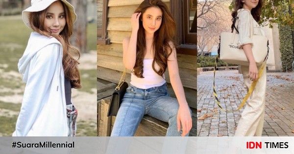 10 inspirasi mix and match outfit warna putih ala agatha chelsea