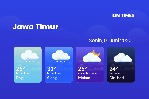 Cuaca Esok Hari 01 Juni 2020: Surabaya Hujan Sepanjang Hari