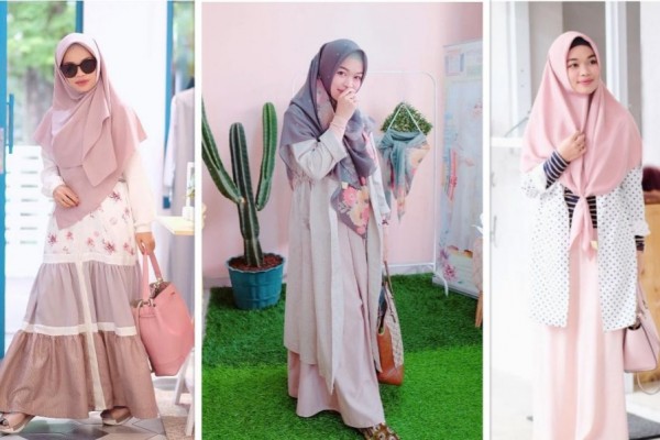 10 Inspirasi Gaya Hijab Syar'i Bernuansa Pastel Ala Ghaida Tsurayya