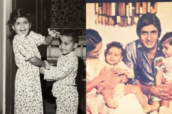 10 Potret Masa Kecil Abhishek dan Shweta Bachchan   yang Sangat Imut