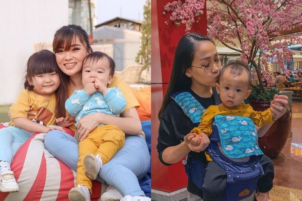 Jadi Mama Kece, 11 Gaya Hits Eks Personel Cherrybelle Momong Anak