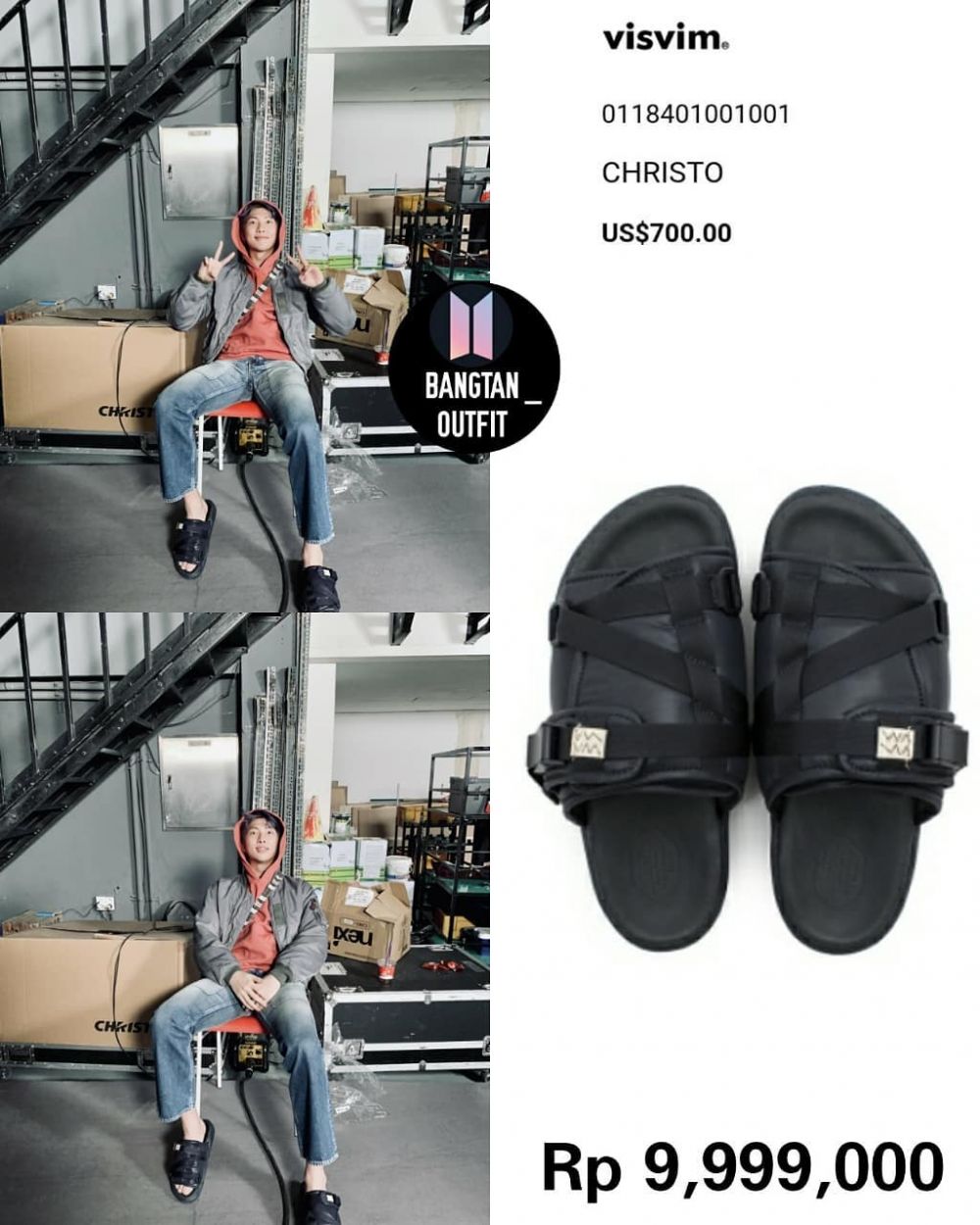 Dipakai Sampai Buluk, Harga Sandal Selop Jin BTS Bikin Tercengang