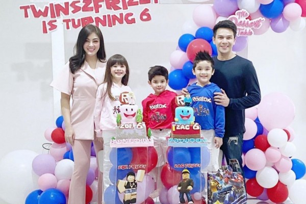 9 Momen Perayaan Ulang Tahun Ke-6 Zoe dan Zac, Anak Jonathan Frizzy