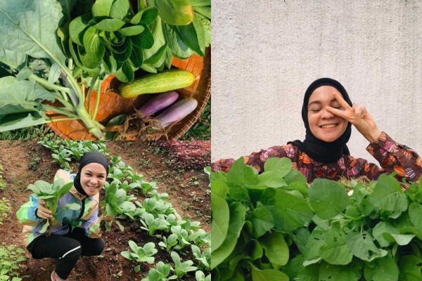 9 Potret Tantri Namirah Bercocok Tanam, Bikin Pengin Berkebun Juga!