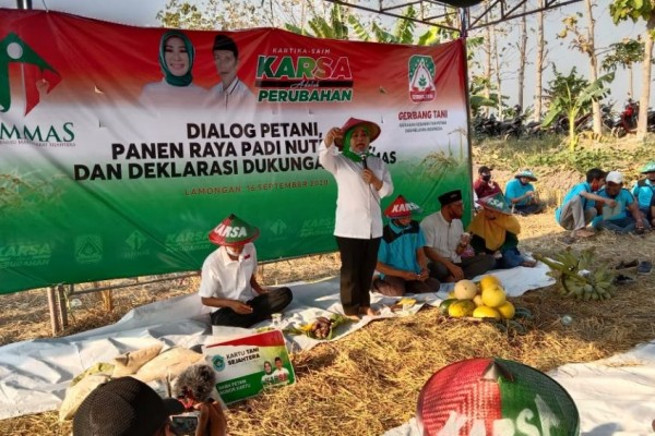 Kartika-Sai'm Temui Petani Jelang Penetapan Paslon Pilkada Lamongan