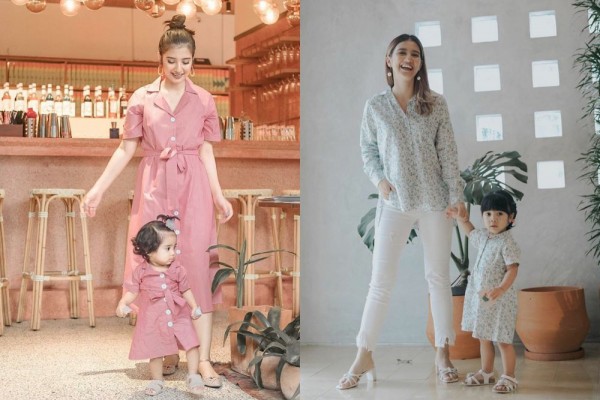 10 Outfit Kembar ala Fita Anggriani dan Sang Buah Hati, Cute Banget!