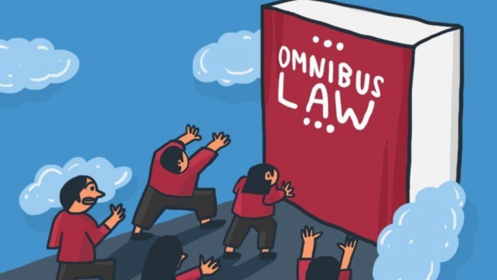 Topo Ngligo Jadi Alat Buruh di Semarang Menentang Sosialisasi UU Omnibus Law