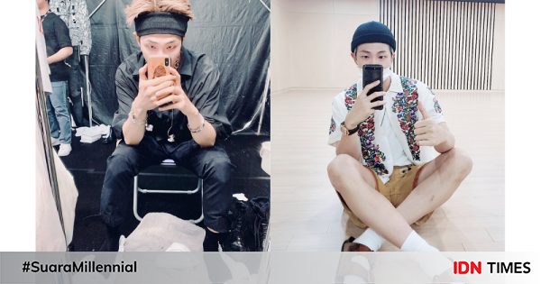 9 Potret Mirror Selfie RM BTS, Presiden ARMY yang Berkarisma!