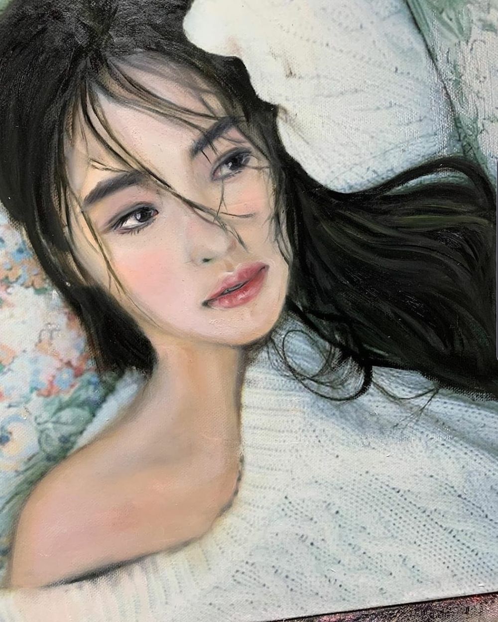 8 Lukisan Wajah Lee Da Hee Hasil Karya Penggemar, Kece!