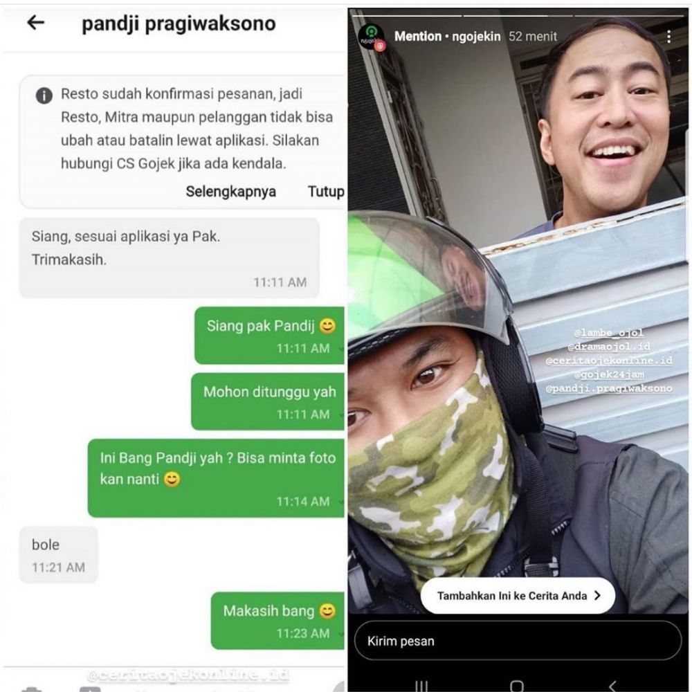 Ramah dan Tidak Sombong! 10 Potret Artis Bareng Abang Ojol