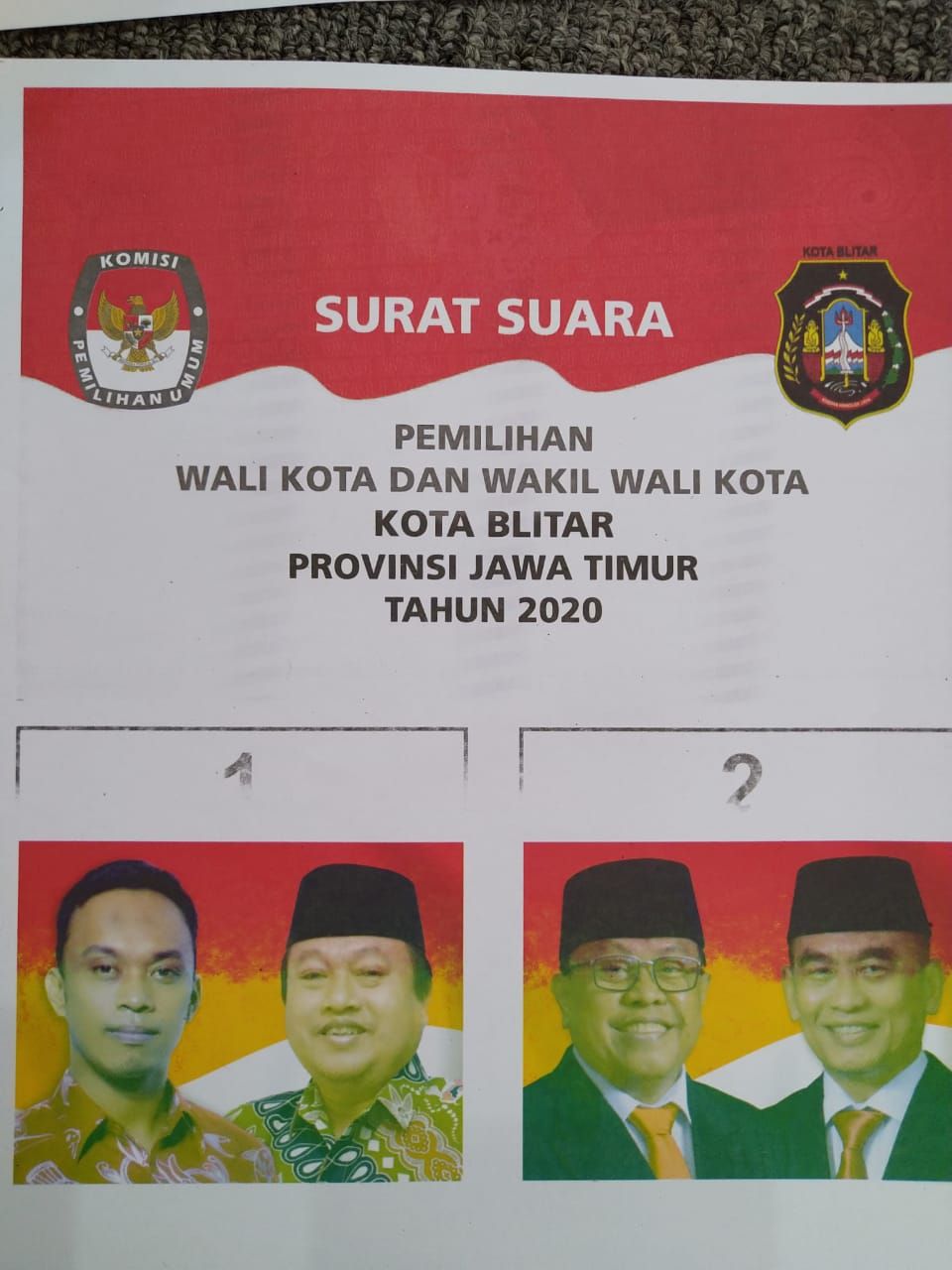 KPU Kota Blitar Temukan Ratusan Surat Suara Rusak