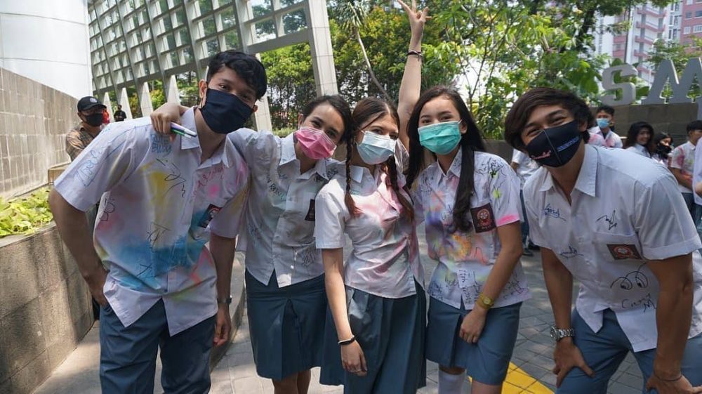 10 Potret Michelle Ziudith Pakai Seragam Sekolah