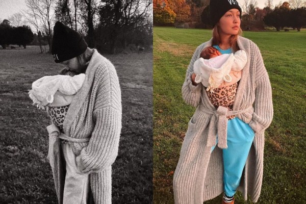 9 Potret Gigi Hadid Momong Anak, Mau Gimana Pun Model Mah Tetep Kece!