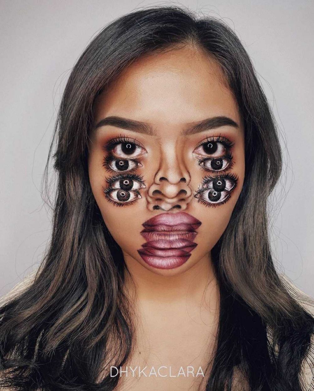 10 Potret Beauty Vlogger Kota Solo Dhyka Clara Jago Buat Ilusi Makeup