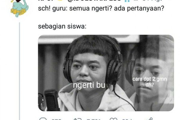 7 Meme Siswa Jalani Sekolah Online Ini Bikin Ngelus Dada Hot Liputan6 Com