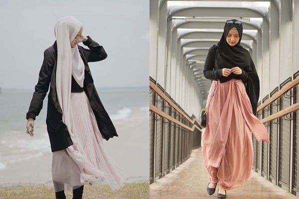 Feminin Abis! 10 Ide Outfit Hijab Wirda Mansur dengan Bawahan Rok