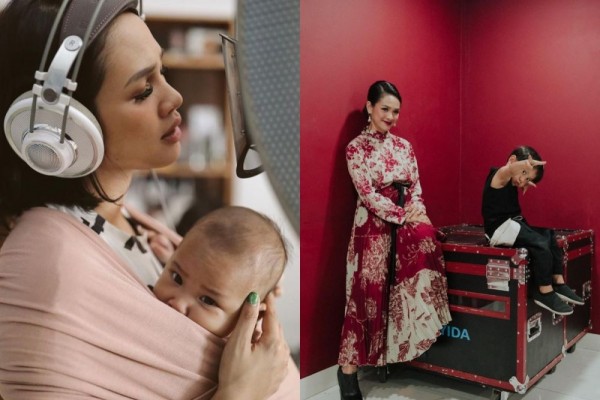 Ibu Panutan, Ini 10 Potret Andien yang Bekerja Sambil Momong Anak