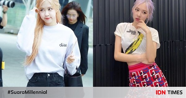 Gak Monoton! 9 Padu Padan Outfit Atasan Serba Putih Rose BLACKPINK