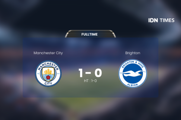 Secara Dramatis, Manchester City Akhirnya Tumbangkan Brighton 1-0