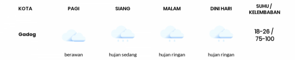 Cuaca Hari Ini 21 Januari 2021: Bogor Hujan Sedang Siang Hari, Hujan Ringan Sore Hari
