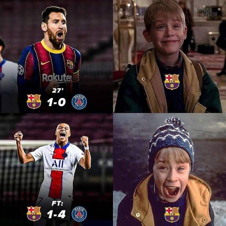 Meme Kekalahan Barca Vs Psg