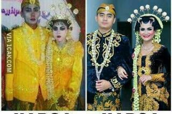 Pakai Make Up Artist Murah, 10 Potret Kocak Rias Pengantin Gagal