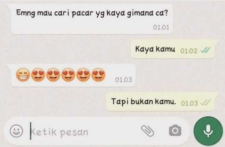 11 Chat Gombal Dengan Pacar Ini Bikin Mikir Keras, Ribet!