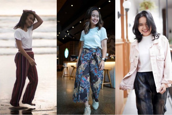 10 Ide Mix and Match Outfit Pakai Celana High Waist ala Gritte Agatha