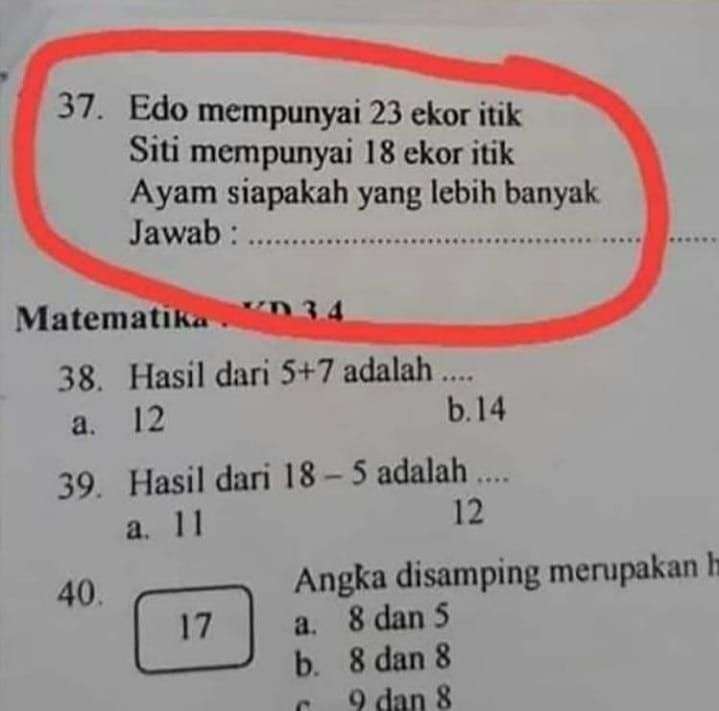 10 Soal Dan Jawaban Matematika Ngaco Ini Bikin Ngakak