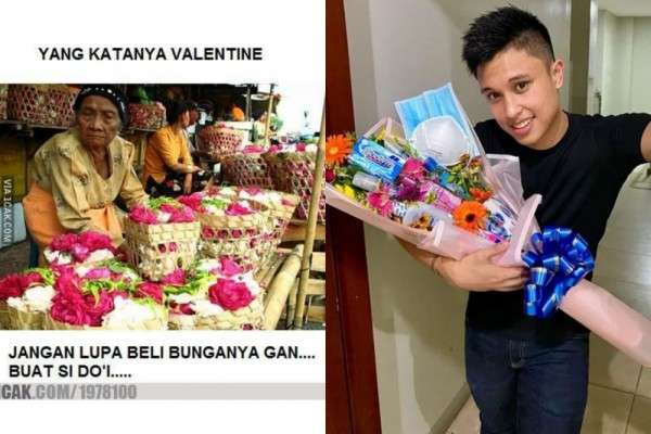 10 Potret Bunga Valentine Gak Biasa Ini Bikin Ngakak