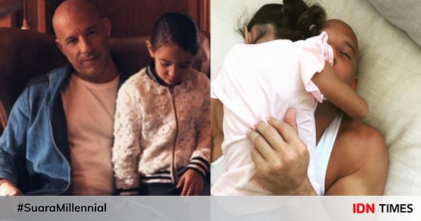Papa idaman, 10 momen kebapakan vin diesel bersama anak
