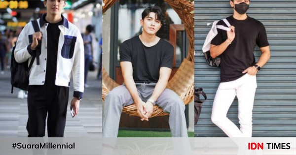 Gak ngebosenin, 9 inspirasi padu padan t-shirt hitam ala pon nawasch 