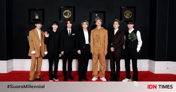 11 potret memukau member bts di acara grammy awards 2021, gagah!
