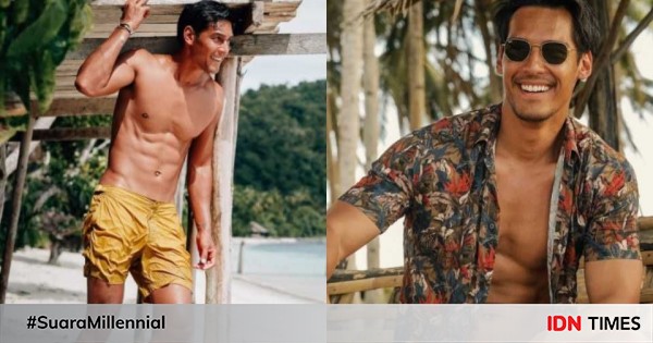 10 potret eksotis richard kyle saat di pantai